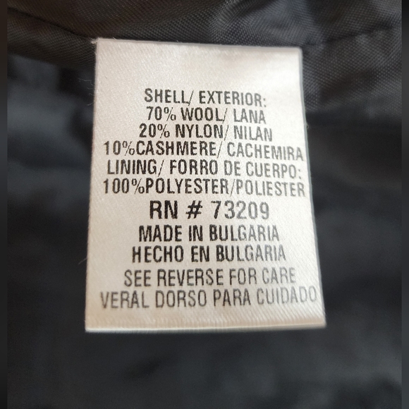 Marvin Richards women's wool cashmere blend black wool peacoat size small - Picture 2 of 8